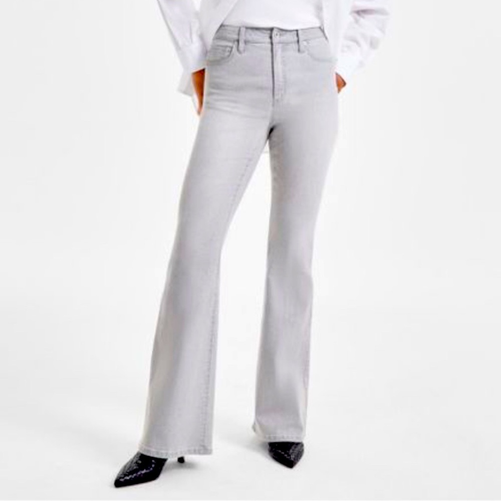 NWT! Light Grey Flare Jeans by I.N.C. - Size :8